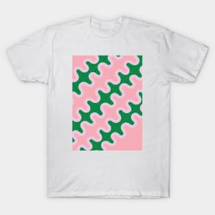 Unique Colorful Pattern - Pink Green T-Shirt